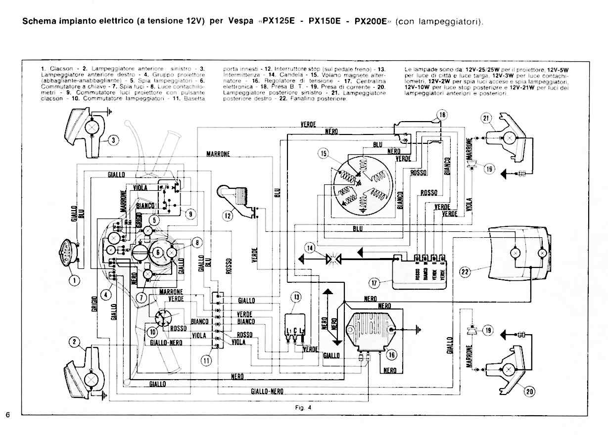 Passione Vespa stalker wiring diagram 